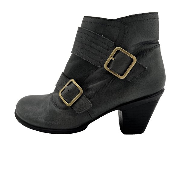 MIZ MOOZ Size 8 Gray Women Evan Leather Zippered Ankle Boots Booties - Picture 5 of 15